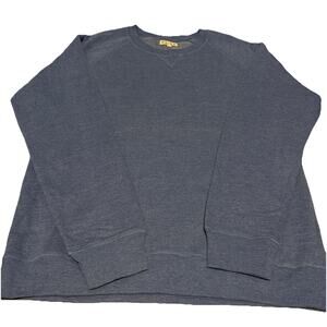 Reiss Sweater Mens Large Blue Cotton Poly Blend Crewneck Pullover Lightweight